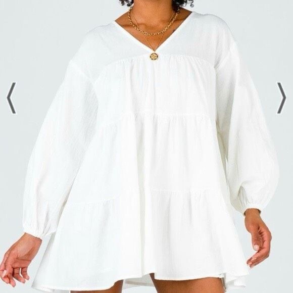 Princess Polly Aries Mini Tiered Dress White - Picture 12 of 12